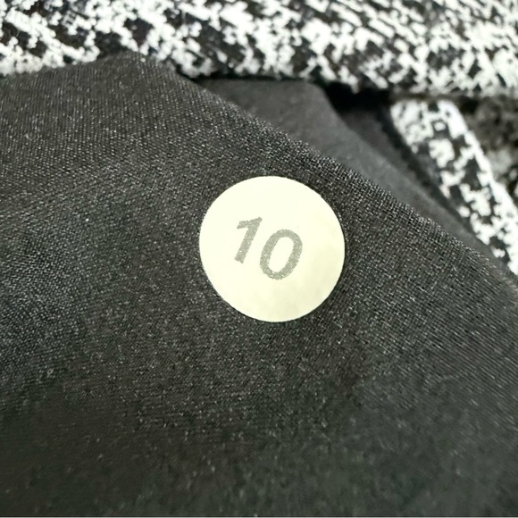 Lululemon Jet Pants  7/8 Length pull on black white speckled Luxtreme 10 - Picture 5 of 11
